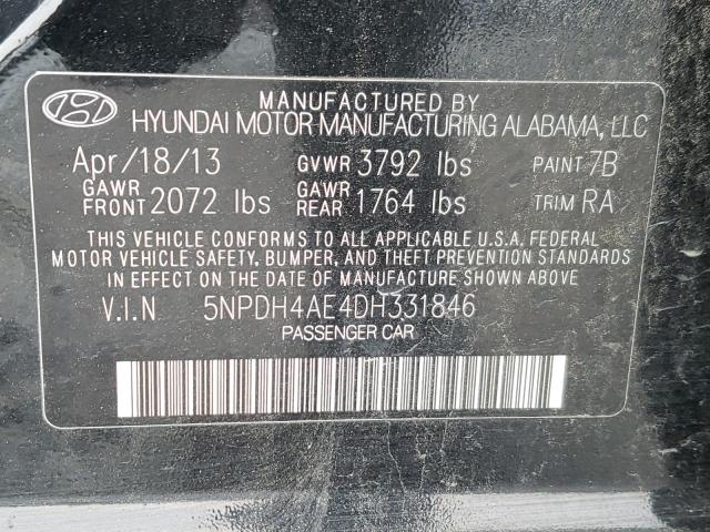 Photo 9 VIN: 5NPDH4AE4DH331846 - HYUNDAI ELANTRA GL 