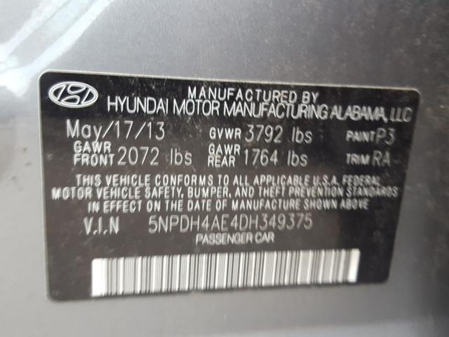 Photo 9 VIN: 5NPDH4AE4DH349375 - HYUNDAI ELANTRA GL 