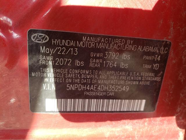 Photo 9 VIN: 5NPDH4AE4DH352549 - HYUNDAI ELANTRA GL 