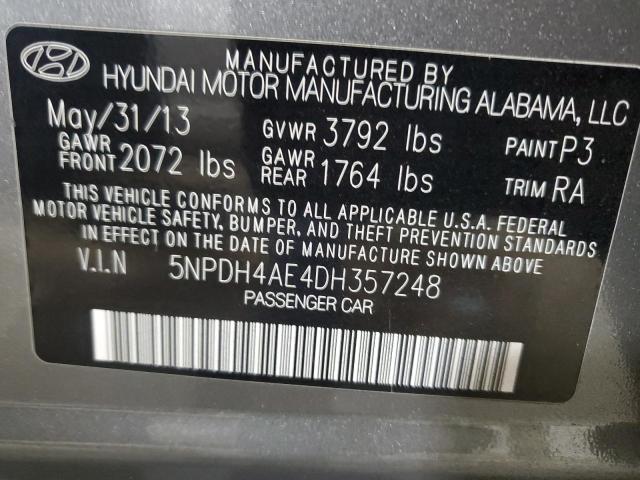 Photo 12 VIN: 5NPDH4AE4DH357248 - HYUNDAI ELANTRA GL 