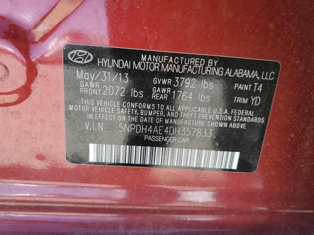 Photo 12 VIN: 5NPDH4AE4DH357833 - HYUNDAI ELANTRA 