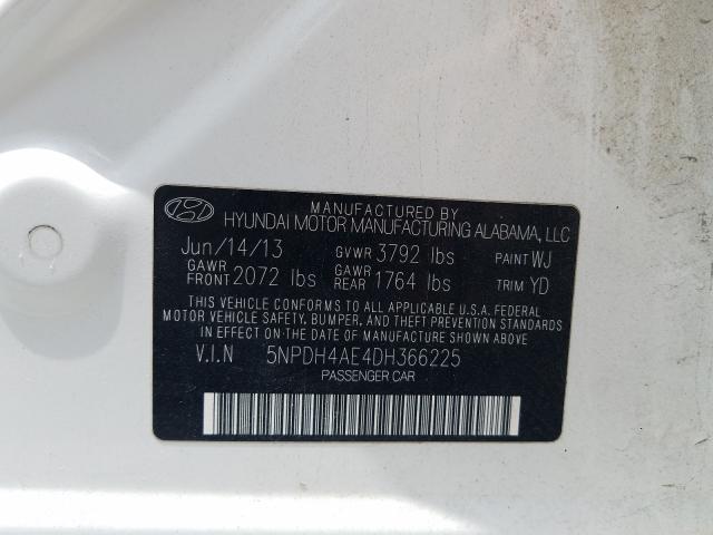 Photo 9 VIN: 5NPDH4AE4DH366225 - HYUNDAI ELANTRA GL 