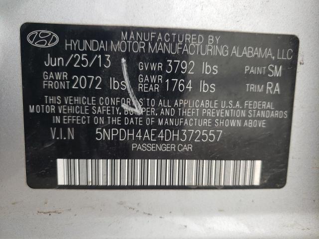 Photo 11 VIN: 5NPDH4AE4DH372557 - HYUNDAI ELANTRA GL 