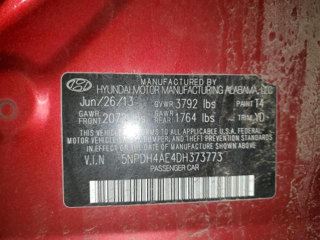 Photo 11 VIN: 5NPDH4AE4DH373773 - HYUNDAI ELANTRA 