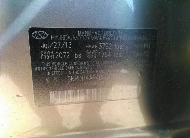 Photo 8 VIN: 5NPDH4AE4DH389410 - HYUNDAI ELANTRA 