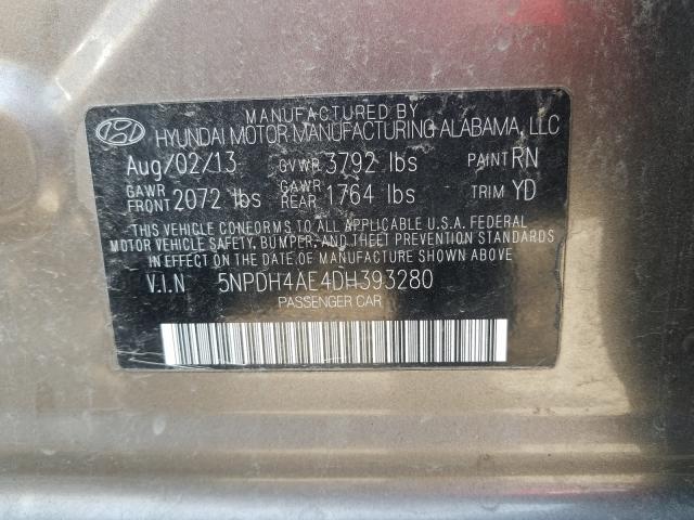 Photo 9 VIN: 5NPDH4AE4DH393280 - HYUNDAI ELANTRA GL 