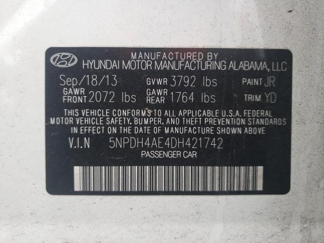 Photo 11 VIN: 5NPDH4AE4DH421742 - HYUNDAI ELANTRA 