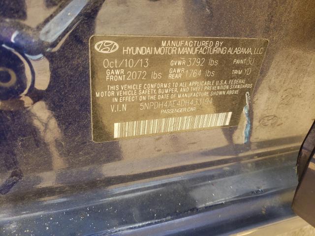 Photo 9 VIN: 5NPDH4AE4DH433194 - HYUNDAI ELANTRA GL 