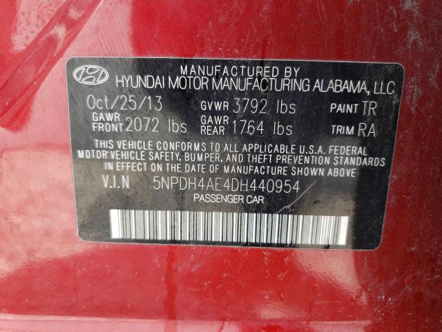 Photo 11 VIN: 5NPDH4AE4DH440954 - HYUNDAI ELANTRA GL 