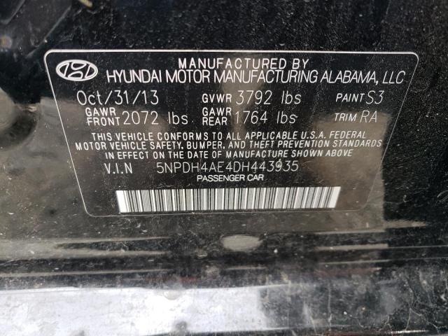 Photo 11 VIN: 5NPDH4AE4DH443935 - HYUNDAI ELANTRA GL 