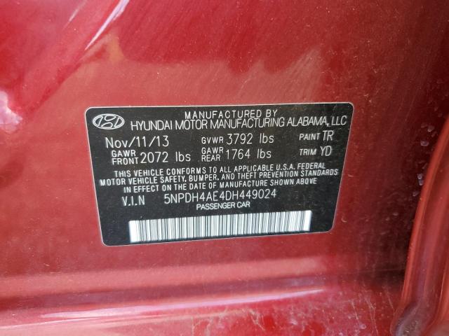 Photo 9 VIN: 5NPDH4AE4DH449024 - HYUNDAI ELANTRA GL 