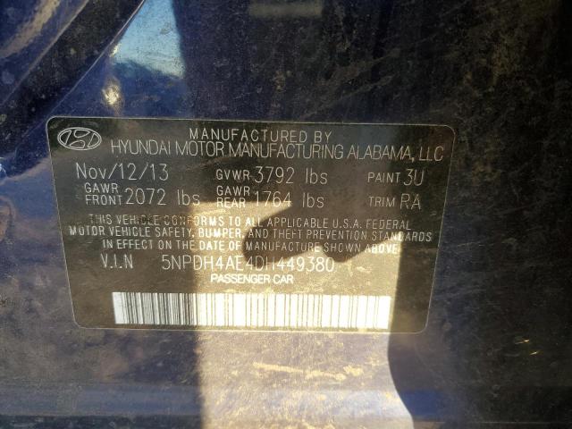 Photo 11 VIN: 5NPDH4AE4DH449380 - HYUNDAI ELANTRA 