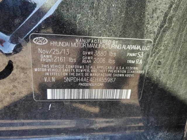 Photo 11 VIN: 5NPDH4AE4EH455987 - HYUNDAI ELANTRA SE 