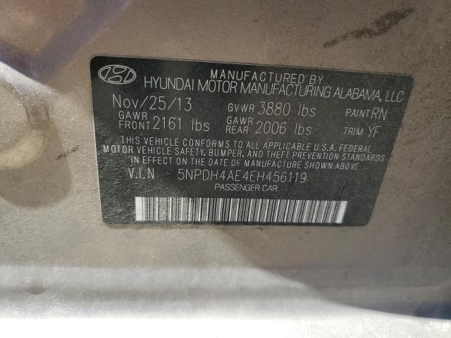 Photo 12 VIN: 5NPDH4AE4EH456119 - HYUNDAI ELANTRA 