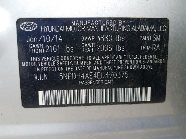 Photo 9 VIN: 5NPDH4AE4EH470375 - HYUNDAI ELANTRA SE 