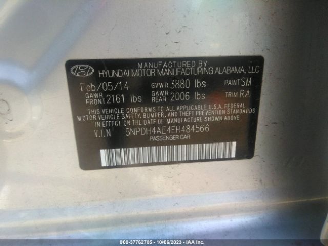 Photo 8 VIN: 5NPDH4AE4EH484566 - HYUNDAI ELANTRA 