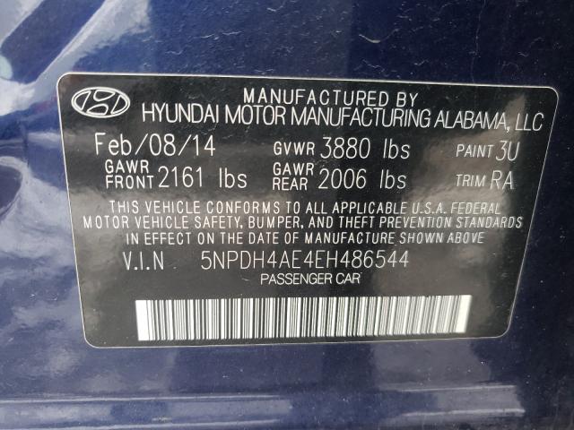 Photo 9 VIN: 5NPDH4AE4EH486544 - HYUNDAI ELANTRA SE 