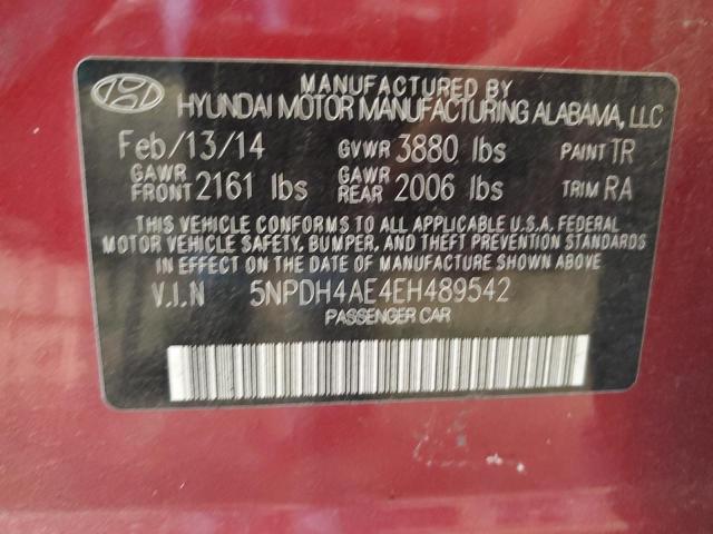 Photo 11 VIN: 5NPDH4AE4EH489542 - HYUNDAI ELANTRA 