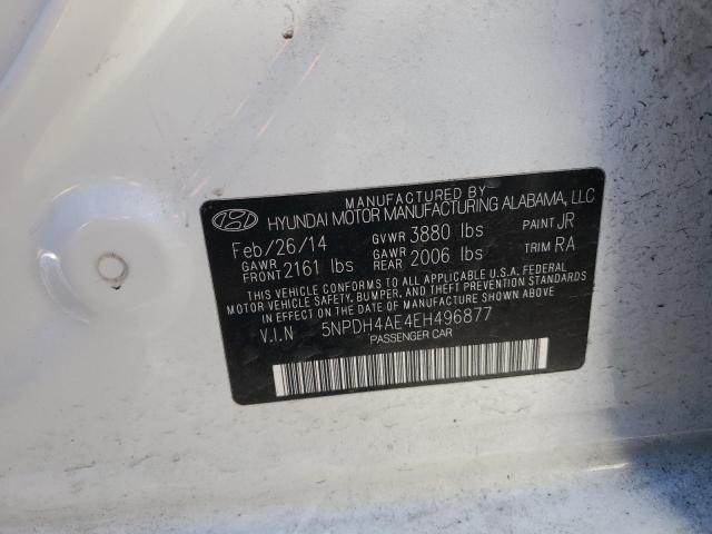 Photo 12 VIN: 5NPDH4AE4EH496877 - HYUNDAI ELANTRA SE 