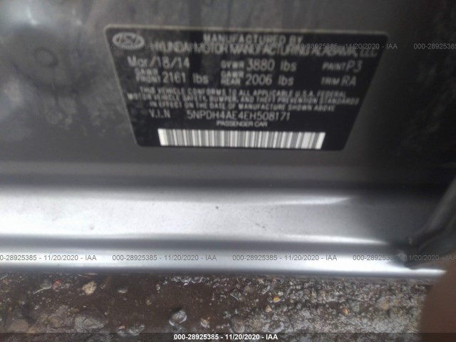 Photo 8 VIN: 5NPDH4AE4EH508171 - HYUNDAI ELANTRA 