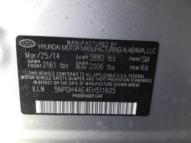 Photo 9 VIN: 5NPDH4AE4EH511605 - HYUNDAI ELANTRA SE 