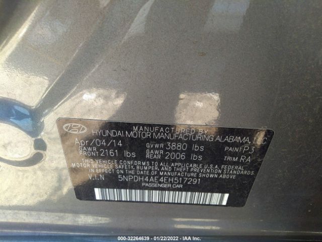 Photo 8 VIN: 5NPDH4AE4EH517291 - HYUNDAI ELANTRA 