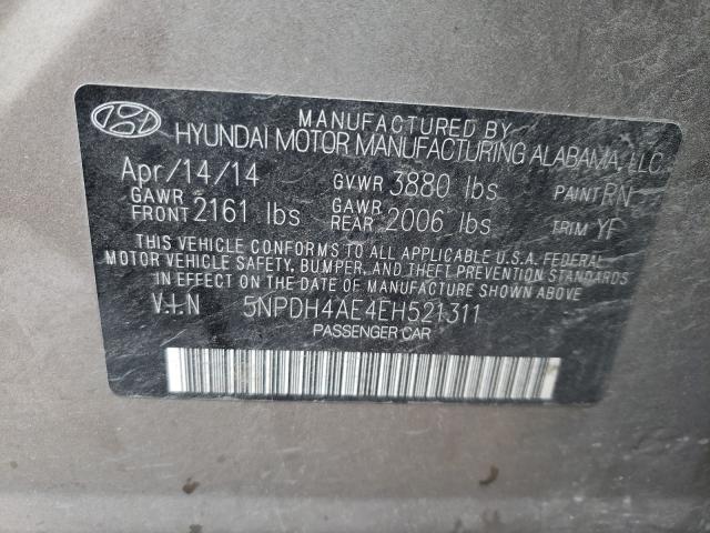 Photo 9 VIN: 5NPDH4AE4EH521311 - HYUNDAI ELANTRA SE 