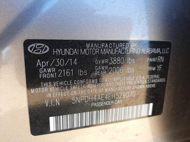 Photo 9 VIN: 5NPDH4AE4EH529070 - HYUNDAI ELANTRA SE 