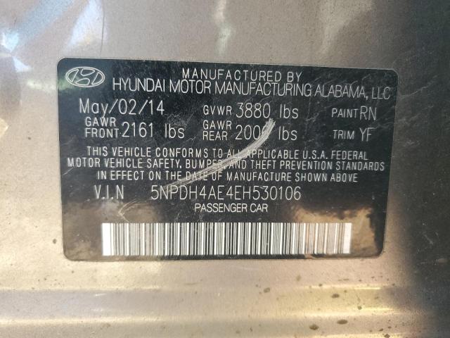 Photo 11 VIN: 5NPDH4AE4EH530106 - HYUNDAI ELANTRA SE 