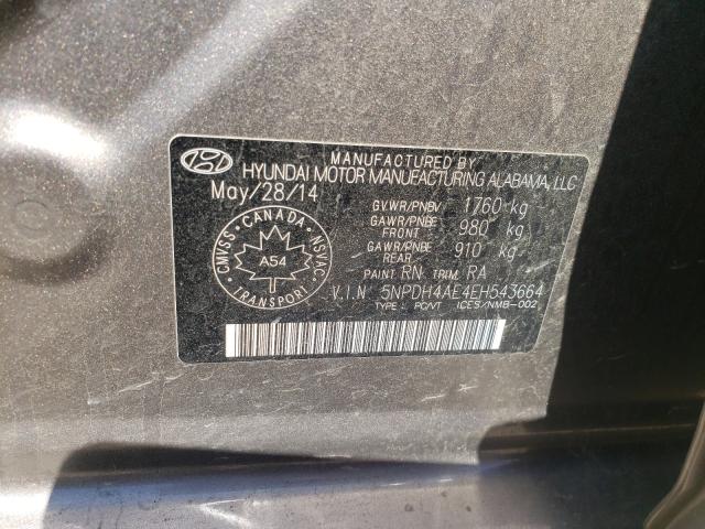 Photo 9 VIN: 5NPDH4AE4EH543664 - HYUNDAI ELANTRA SE 