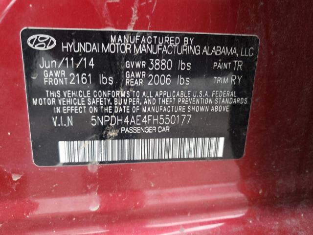 Photo 9 VIN: 5NPDH4AE4FH550177 - HYUNDAI ELANTRA SE 