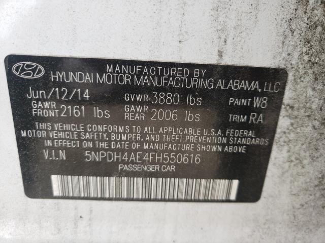 Photo 9 VIN: 5NPDH4AE4FH550616 - HYUNDAI ELANTRA SE 