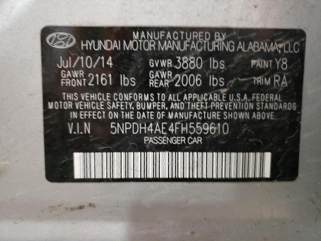 Photo 12 VIN: 5NPDH4AE4FH559610 - HYUNDAI ELANTRA SE 