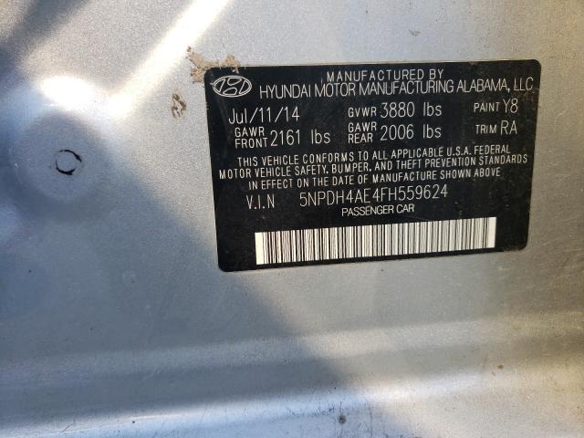 Photo 9 VIN: 5NPDH4AE4FH559624 - HYUNDAI ELANTRA SE 