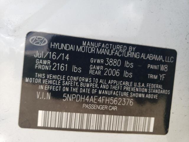 Photo 12 VIN: 5NPDH4AE4FH562376 - HYUNDAI ELANTRA SE 