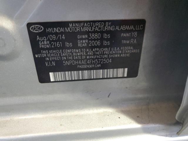 Photo 11 VIN: 5NPDH4AE4FH572504 - HYUNDAI ELANTRA SE 