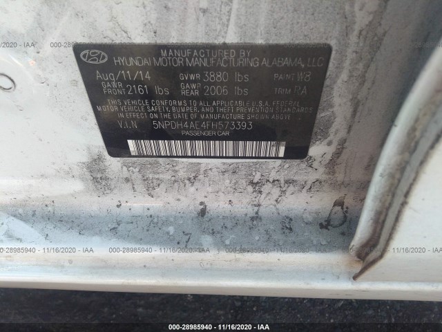 Photo 8 VIN: 5NPDH4AE4FH573393 - HYUNDAI ELANTRA 