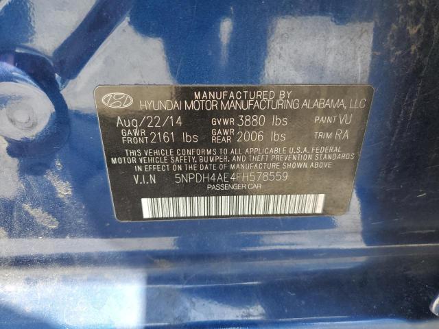 Photo 11 VIN: 5NPDH4AE4FH578559 - HYUNDAI ELANTRA SE 