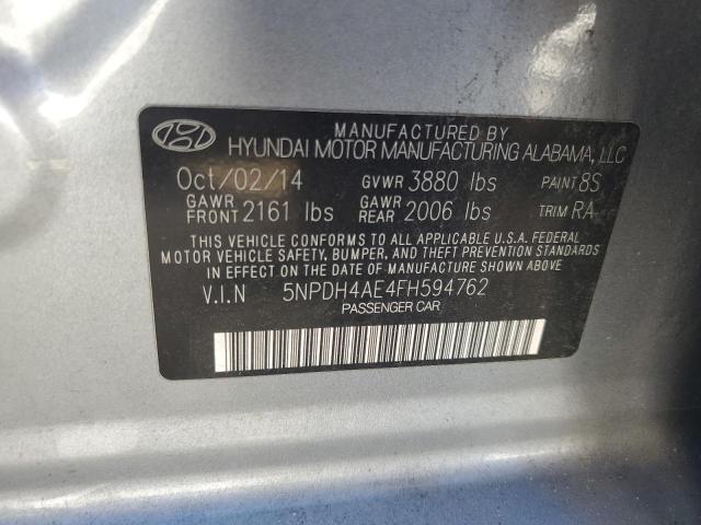 Photo 12 VIN: 5NPDH4AE4FH594762 - HYUNDAI ELANTRA SE 