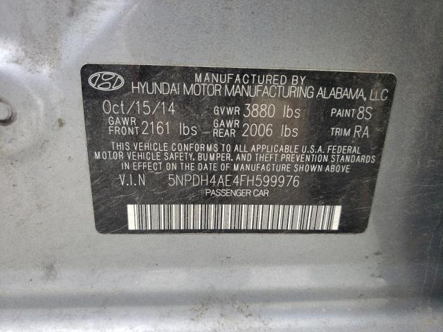 Photo 9 VIN: 5NPDH4AE4FH599976 - HYUNDAI ELANTRA SE 