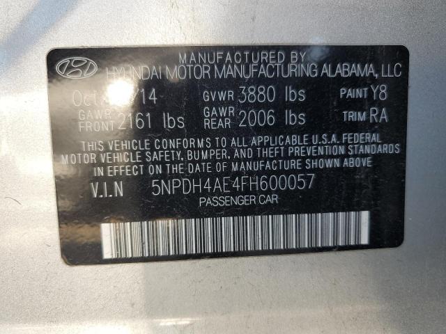 Photo 11 VIN: 5NPDH4AE4FH600057 - HYUNDAI ELANTRA SE 