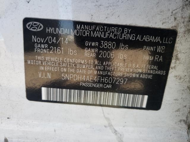 Photo 9 VIN: 5NPDH4AE4FH607297 - HYUNDAI ELANTRA SE 