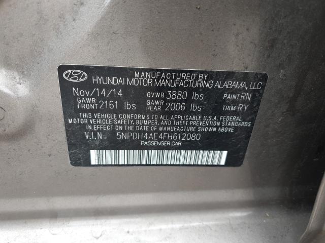 Photo 9 VIN: 5NPDH4AE4FH612080 - HYUNDAI ELANTRA SE 