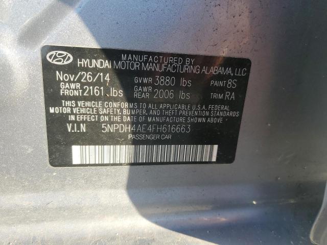 Photo 11 VIN: 5NPDH4AE4FH616663 - HYUNDAI ELANTRA 