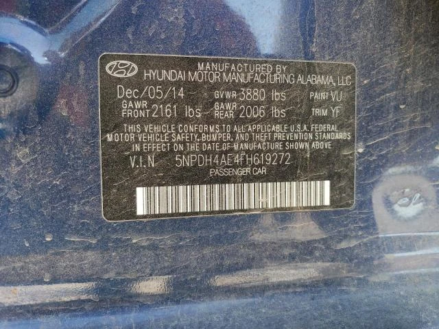 Photo 11 VIN: 5NPDH4AE4FH619272 - HYUNDAI ELANTRA SE 