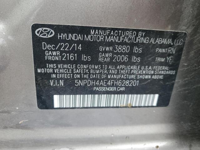 Photo 12 VIN: 5NPDH4AE4FH628201 - HYUNDAI ELANTRA 