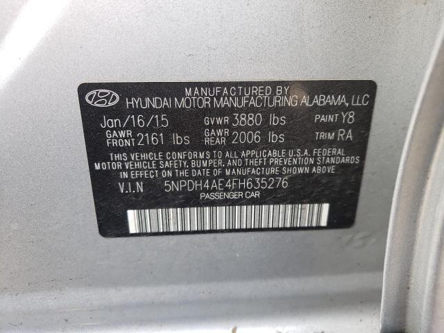 Photo 9 VIN: 5NPDH4AE4FH635276 - HYUNDAI ELANTRA SE 