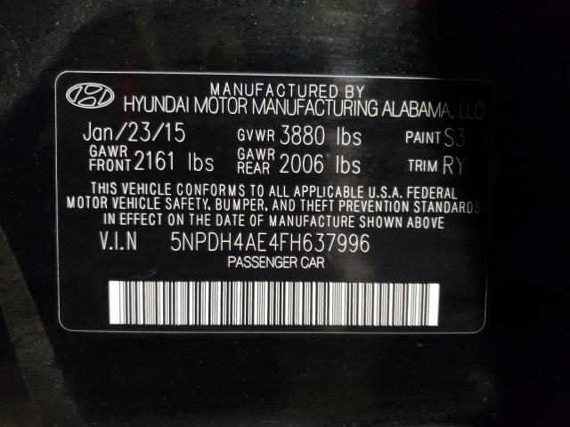 Photo 11 VIN: 5NPDH4AE4FH637996 - HYUNDAI ELANTRA SE 