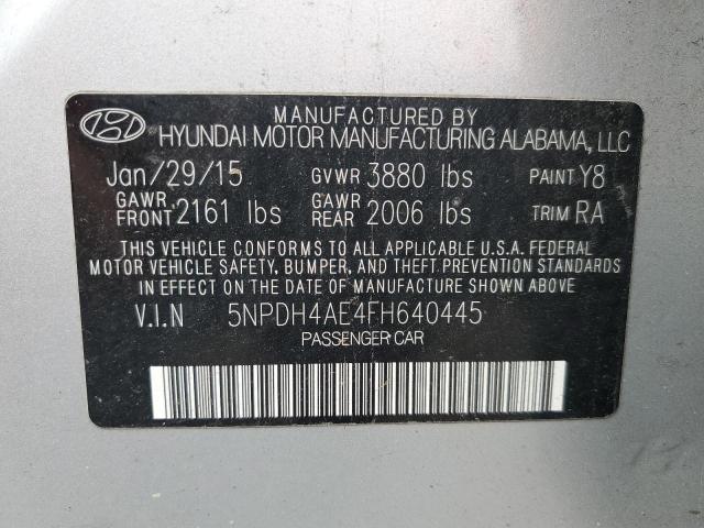 Photo 12 VIN: 5NPDH4AE4FH640445 - HYUNDAI ELANTRA SE 