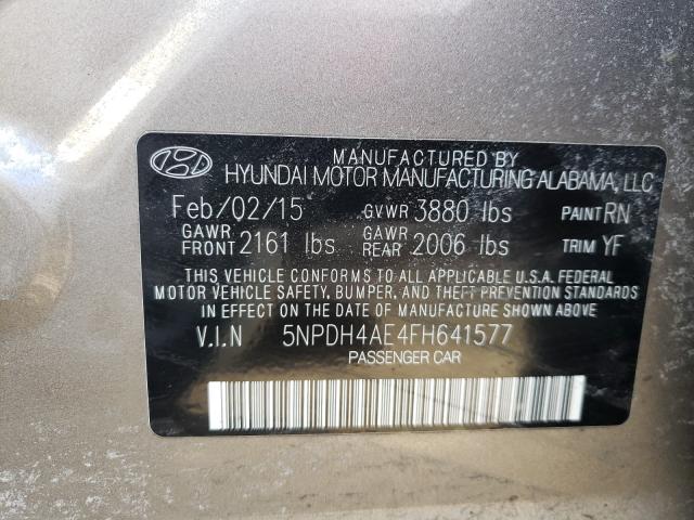 Photo 9 VIN: 5NPDH4AE4FH641577 - HYUNDAI ELANTRA SE 